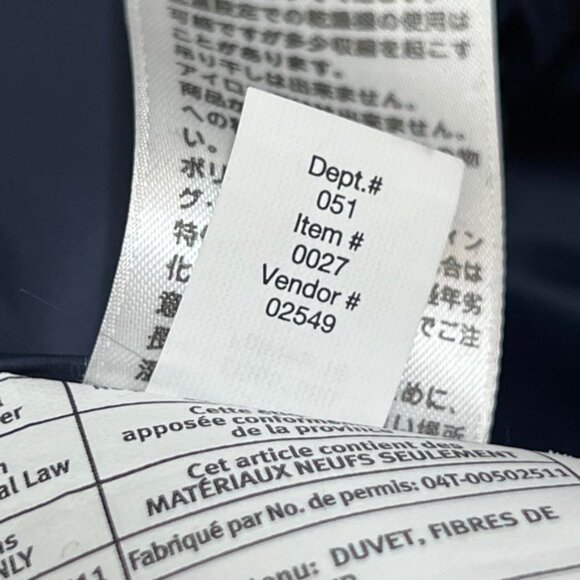 Eddie Bauer EB650 Down Puffer Jacket Navy Blue Full Zip Packable Mens Size Large - Picture 12 of 12